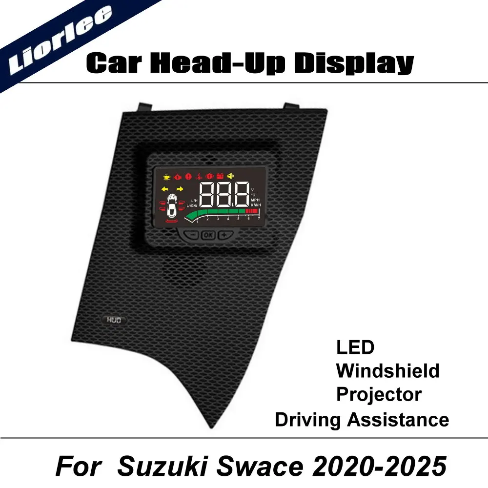 Car LED Projector For Suzuki Swace 2020-2025 Auto Head-Up Display HUD Accessories Windshield Safe Driving Assistance