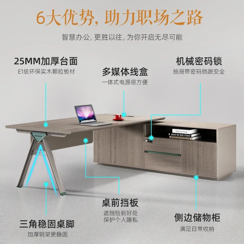 Simple Design Computer Office Desks With Drawers Modern Storage Manager Office Desks Corner Luxury Furniture Escritorio LLOD