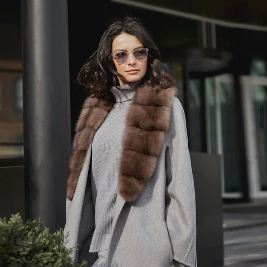 Wool Fur Coats For Women Winter Warm Wool Coat Women Woolen Coats With Fox Fur Collar 2024 New Arrivals