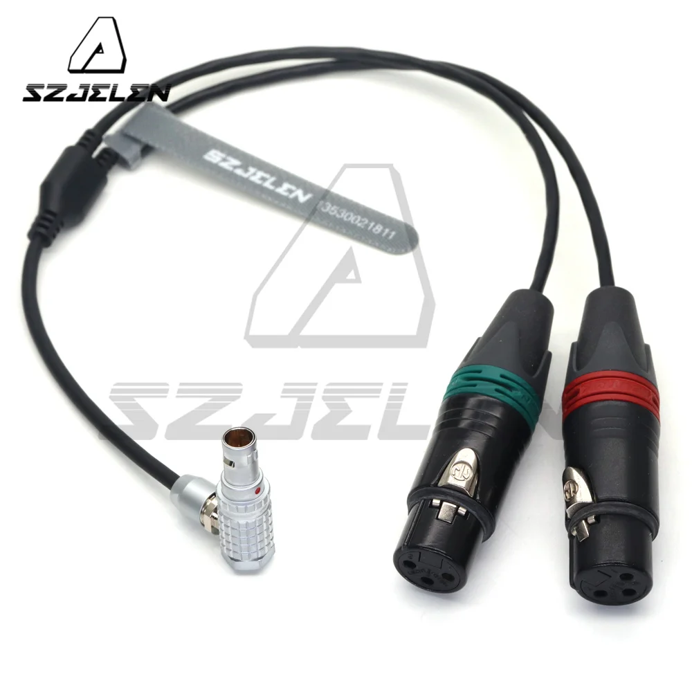 0B 6Pin to 2 * XLR3 Pin Female for ARRI Alexa Mini LF/ALEXA35 Camera Audio Cable,