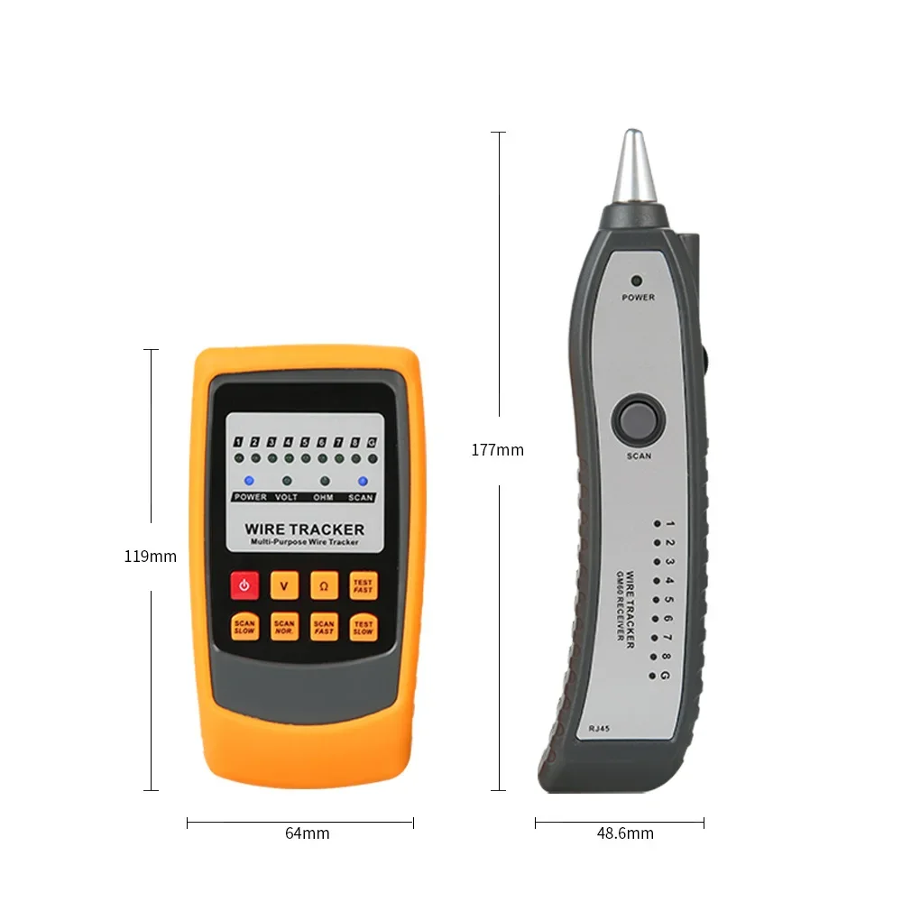 Buscador de línea GM60, probador de cables de red, probador de cables de red telefónica, buscador de cables