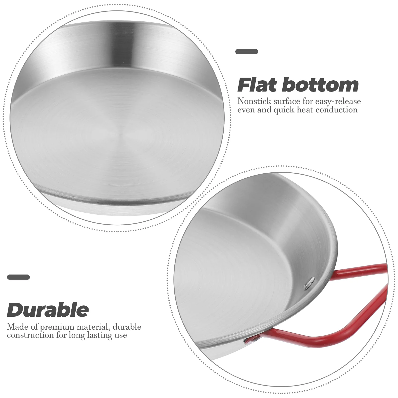 

Stainless Steel Frying Pan Lightweight Nonstick Perfect for Eggs Sandwiches Pancakes Omelets Kitchen Gadget Supplies