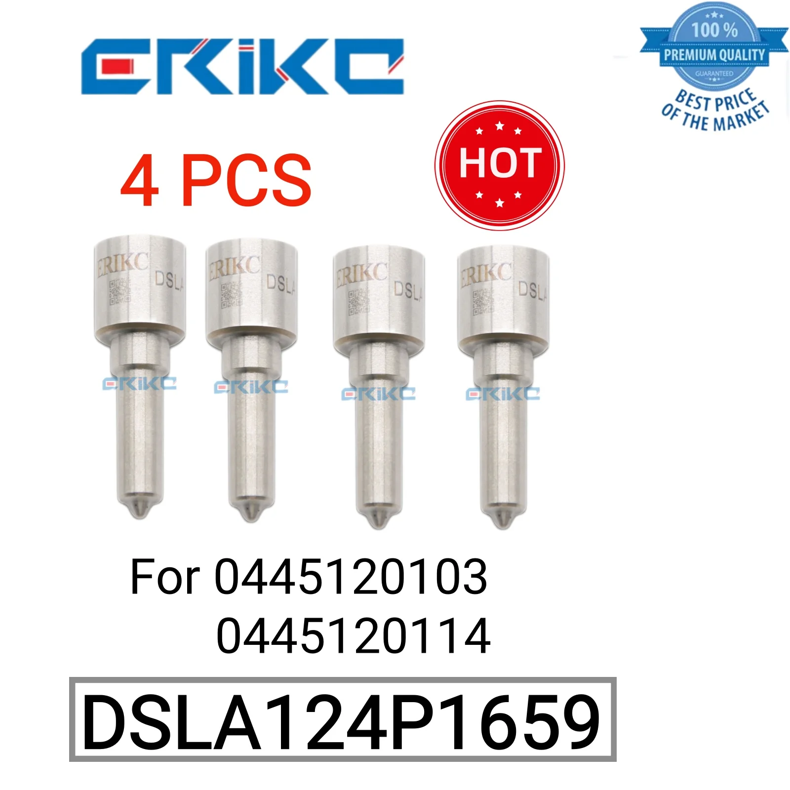 

4 PCS DSLA124P1659 Spray Nozzle DSLA 124 P 1659 Diesel Engine Nozzle DSLA 124P1659 Fuel Injection Nozzle for 0445120103/114