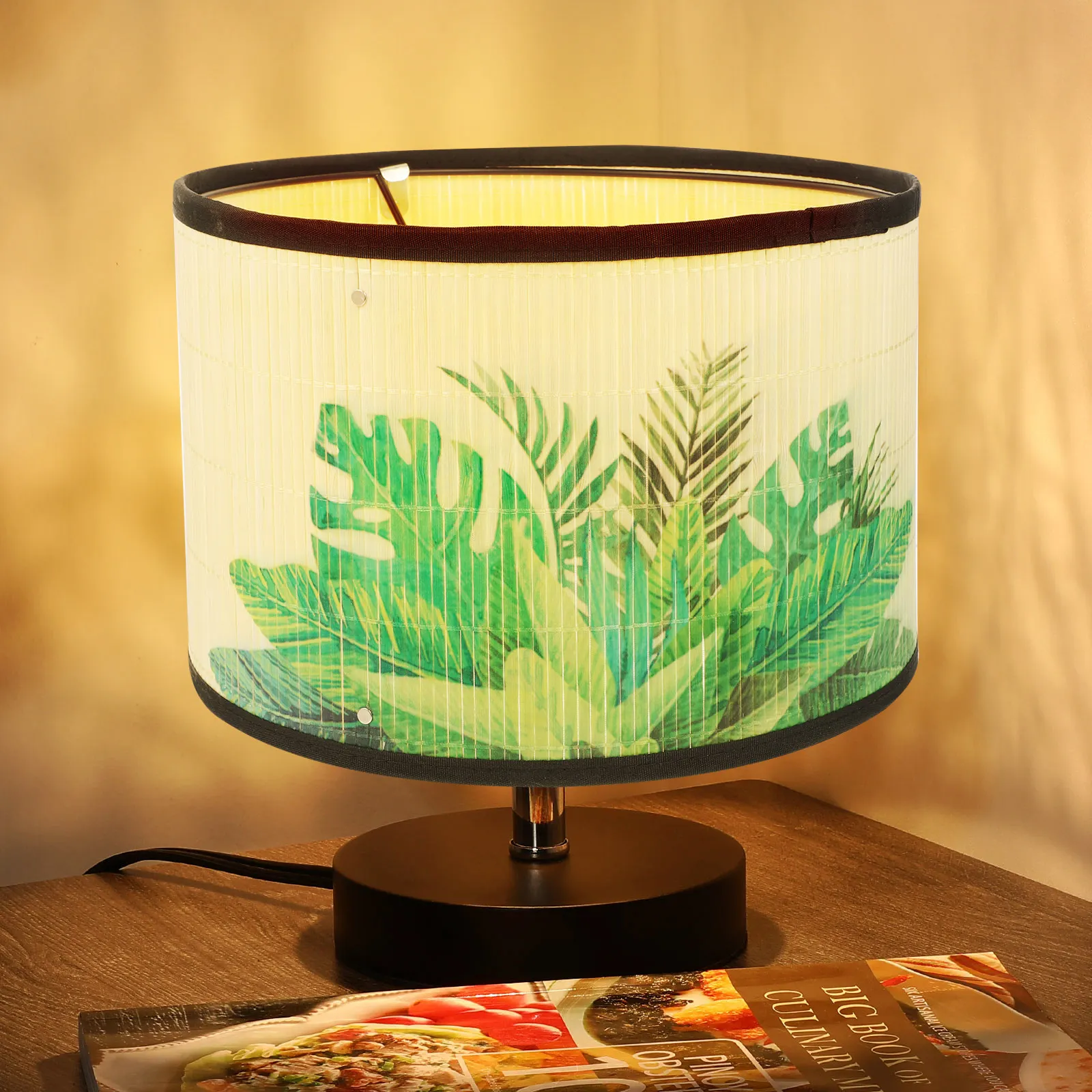 

Бамбуковый абажур E27, декоративный светильник из кованого железа и ротанга, для дома, для настольных, напольных, потолочных и настенных светильников