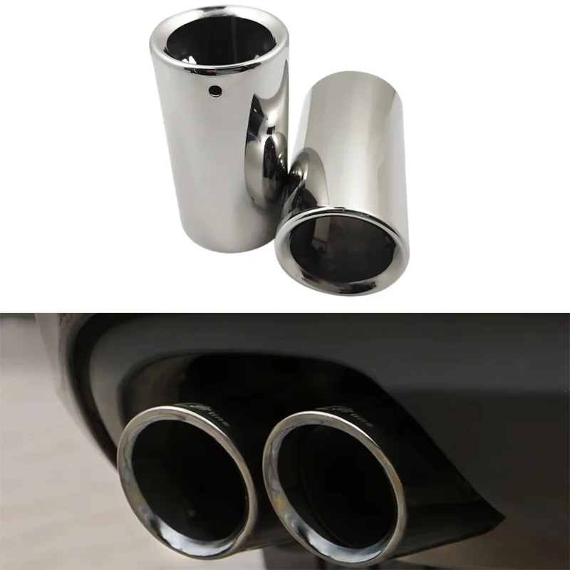 Exhaust Tips For Sagitar Lavida Bora Golf Tiguan Scirocco 1.4T BMW F30 E90 TailPipe Stainless Steel Exhaust Muffler Tip Nozzle