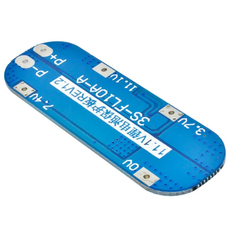 لوحة حماية لوحة دوائر كهربائية 10.8 فولت 11.1 فولت 12.6 فولت بطارية كهربائية زرقاء 3S 12 فولت 18650 10A BMS شاحن بطارية ليثيوم أيون