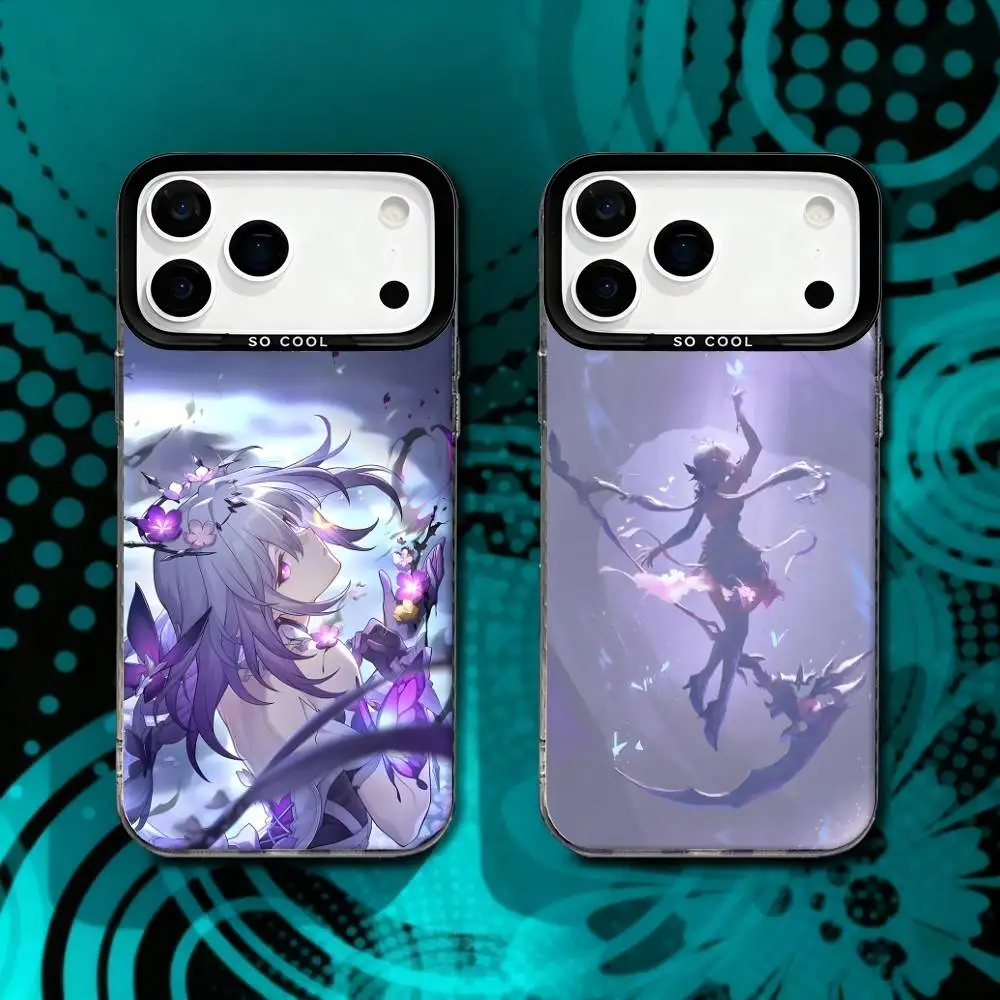 

H-Honkai Star Rail Castorice For iPhone 17,16,15,14,13,12,X,8,Pro,Max,Plus,SE4,Air,Mini Anti-Slip Black IMD Matte Case