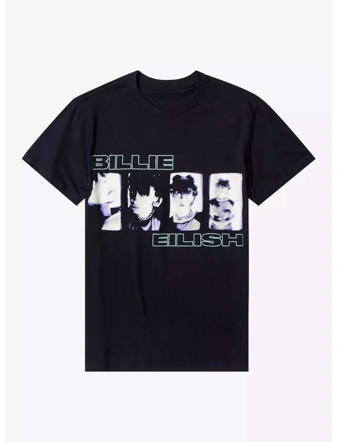 Billie Eilish Photo Panels T-Shirt Men's Clothing Women's T-shirt 2026 Summer New High Quality Streetwear Cotton T Shirt