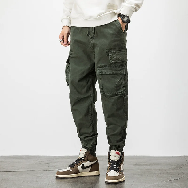 Mens Cargo Pants 2024 New Spring and Autumn Casual Multi-pocket Army Work Combat Military Trousers For