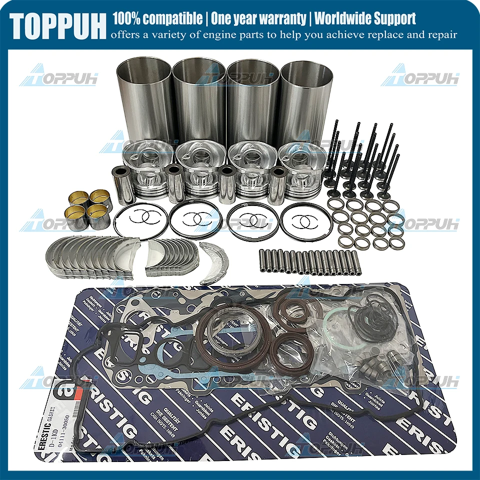 

1KD 1KD-FTV Overhaul Rebuild Kit For Toyota Engine Piston Liner Gasket Bearing