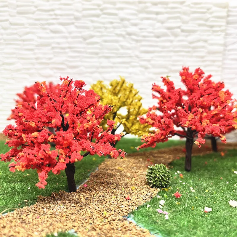 

Handmade micro-landscape Building model material Mini 6-10cm maple ginkgo tree DIY moss micro landscape elf figure landscaping