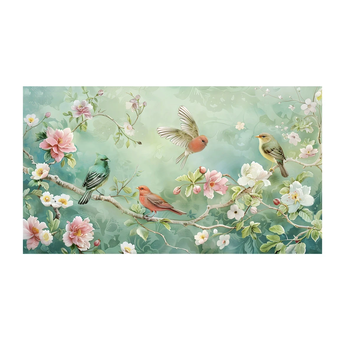 9ct 60x90cm Birds Embroidery DIY Chinese Style Printed Kits Cross Stitch Needlework Set Home Decor Crafts