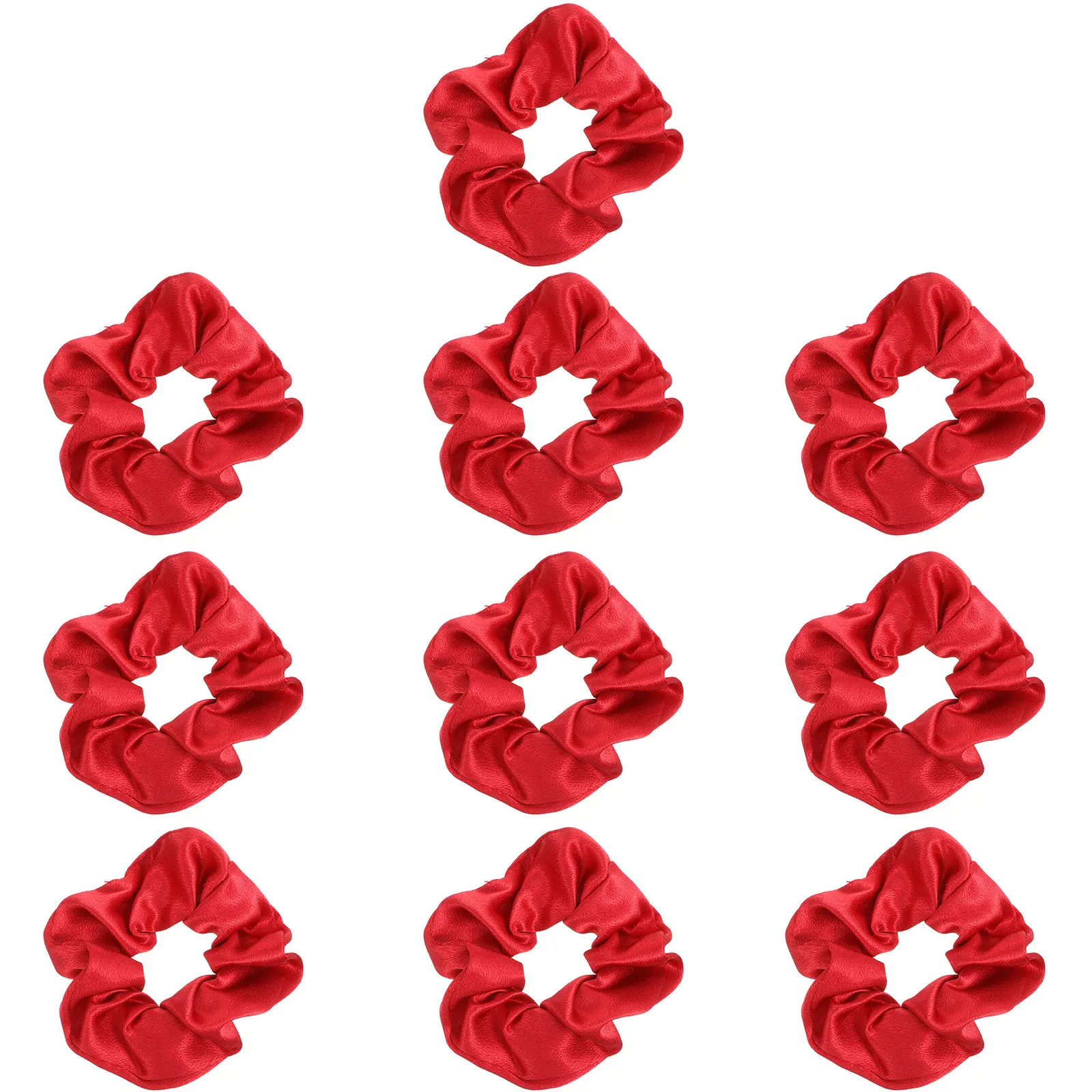 

10pcs Hair Circles Scrunchy Hair Ties Christmas Accessories Large Elastic Cloth Scrunchies Ponytail Holders Xmas Gifts