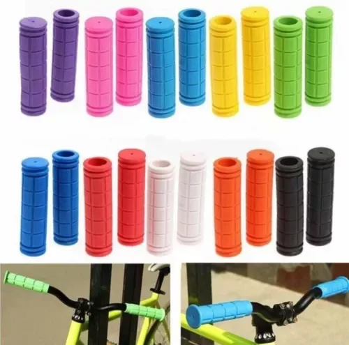 1 Pair Soft Rubber Handlebar End Grips For Bicycle MTB BMX  Mountain Bike