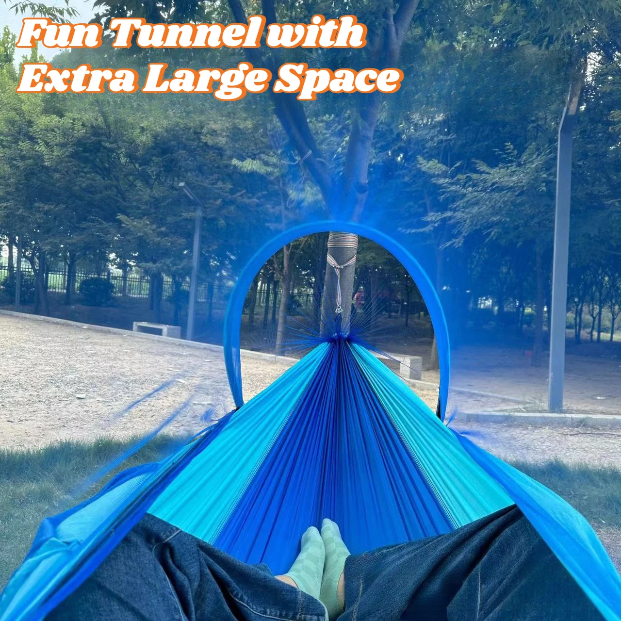 Lightweight 2-in-1 Camping Hammock with Mosquito Net for Easy Acces Outdoor Backyard Nylon Travel Hammock for Hiking Exploration