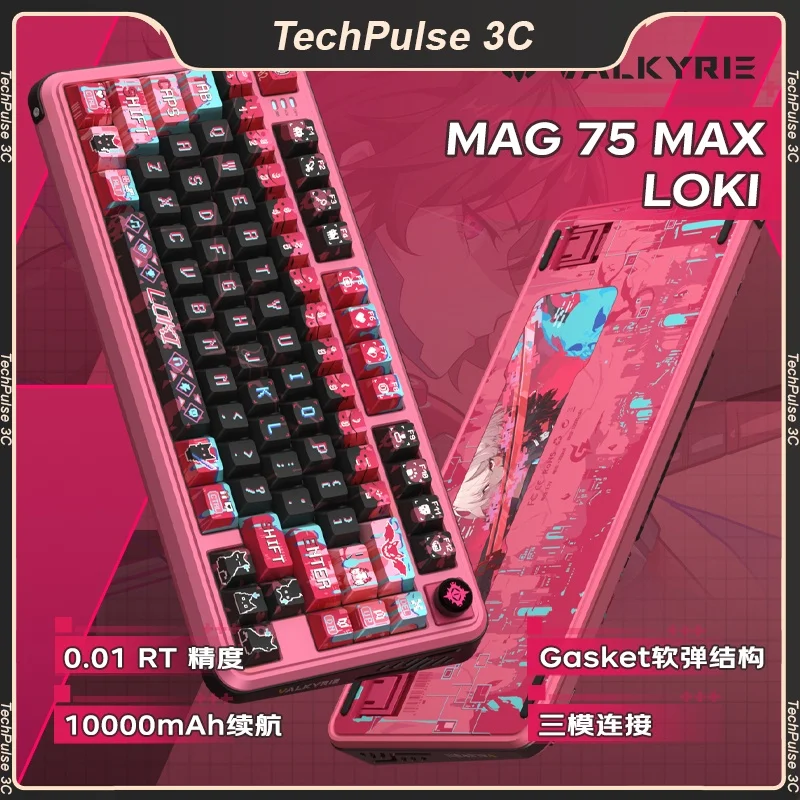 

VALKYRIE VK MAG 75 MAX клавиатура с магнитным переключателем, трехрежимная беспроводная Bluetooth Rt01, механическая клавиатура по индивидуальному заказу, аксессуары для ПК
