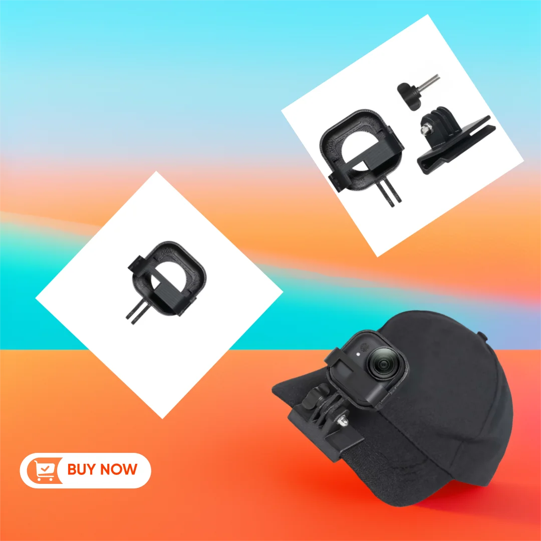 

For Insta360 Go Ultra Action Camera Accessory - Hat Clip, Baseball Cap Brim Fixing Bracket, Sturdy Camera Mounting Clip