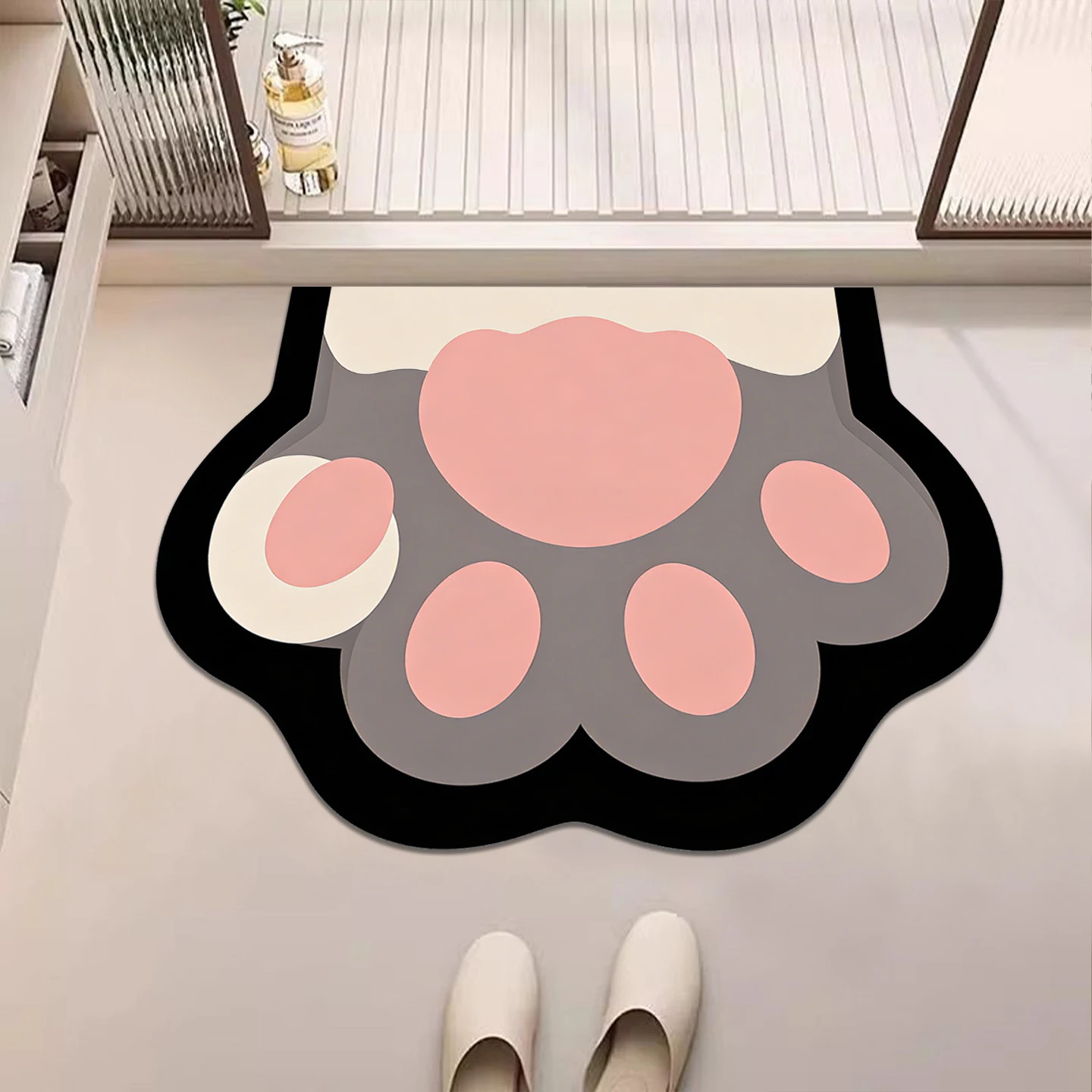 

Коврик для ванной Batoom: Новая модель, противоскользящий, влаговпитывающий, для дома, для туалета, для душа, быстросохнущий, с силиконовым покрытием, с рисунком динозавра