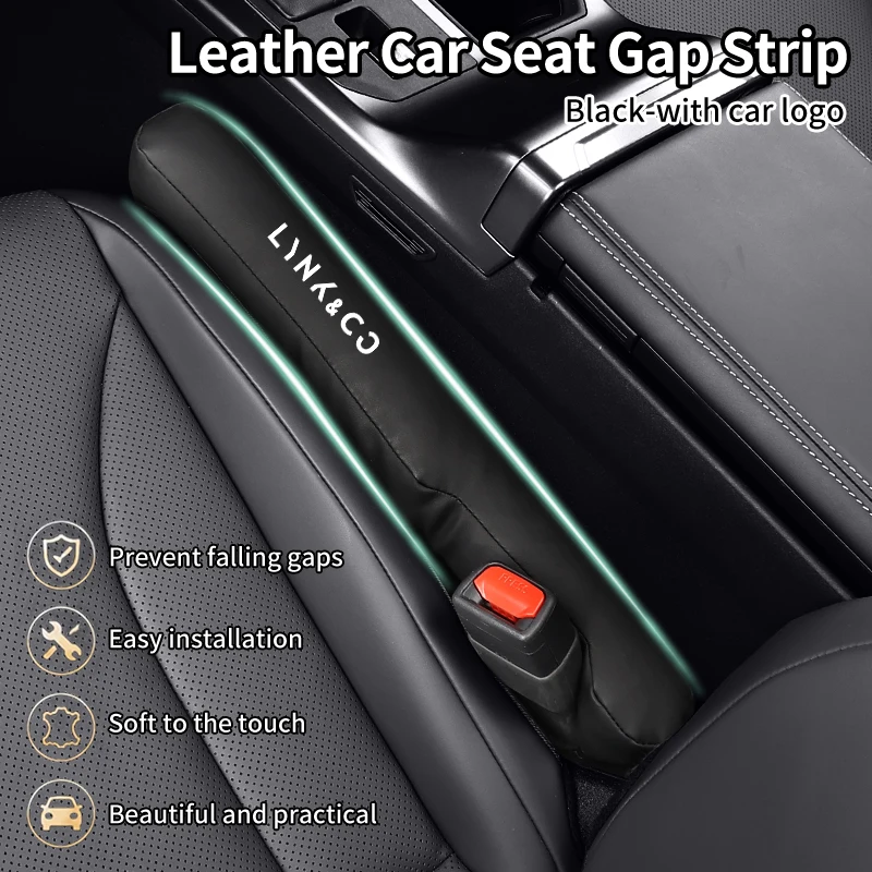 Leather Car Seat Gap Filler Strips Decorative Interior Accessories For LYNK&CO 06 03 05 08 09 01 02 Hatchback BX11 EX11 ZERO view 3