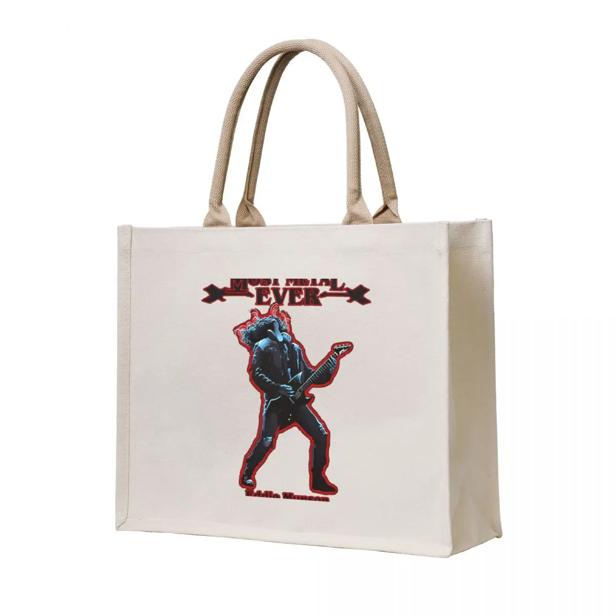 

Eddie munson guitar power music Tote Bag Custom bag Women's bag Canvas shoulder tote women