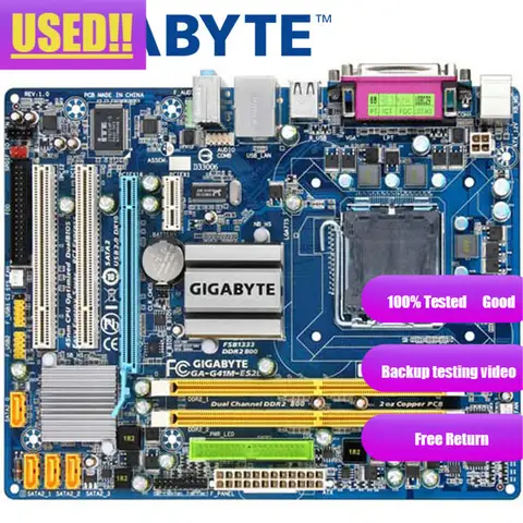GIGABYTE GA-G41M-ES2L Desktop Motherboard G41 Socket LGA 775 For Core 2 DDR2 8G Micro ATX Original