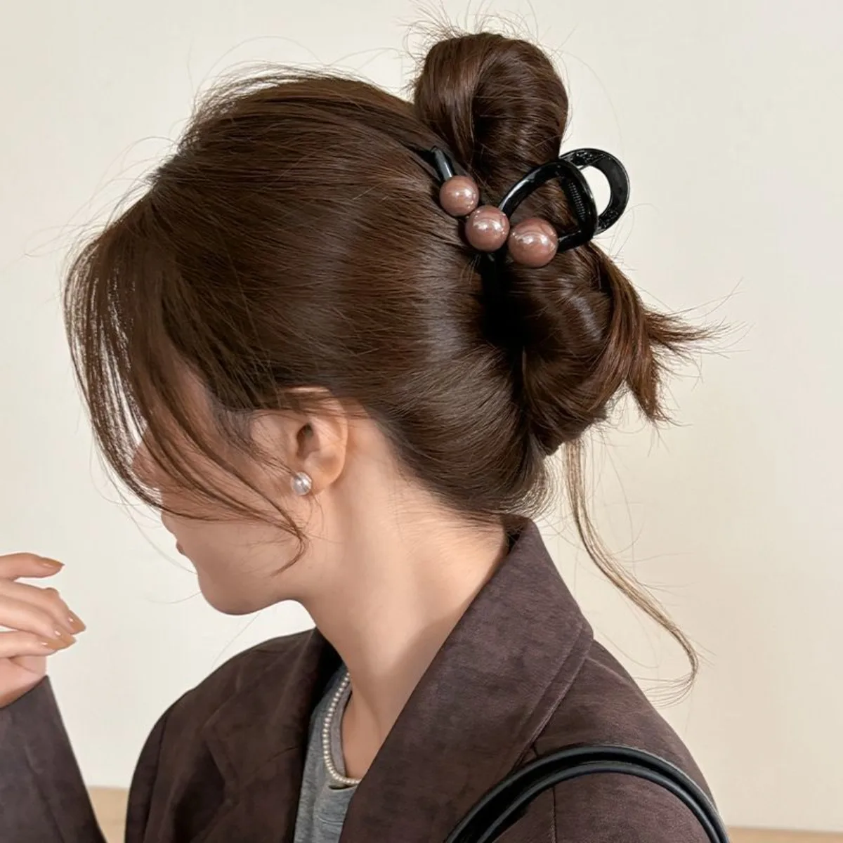 

Элегантная односторонняя заколка для волос в виде акулы, премиум-качество, универсальная для повседневной укладки, романтический модный подарок