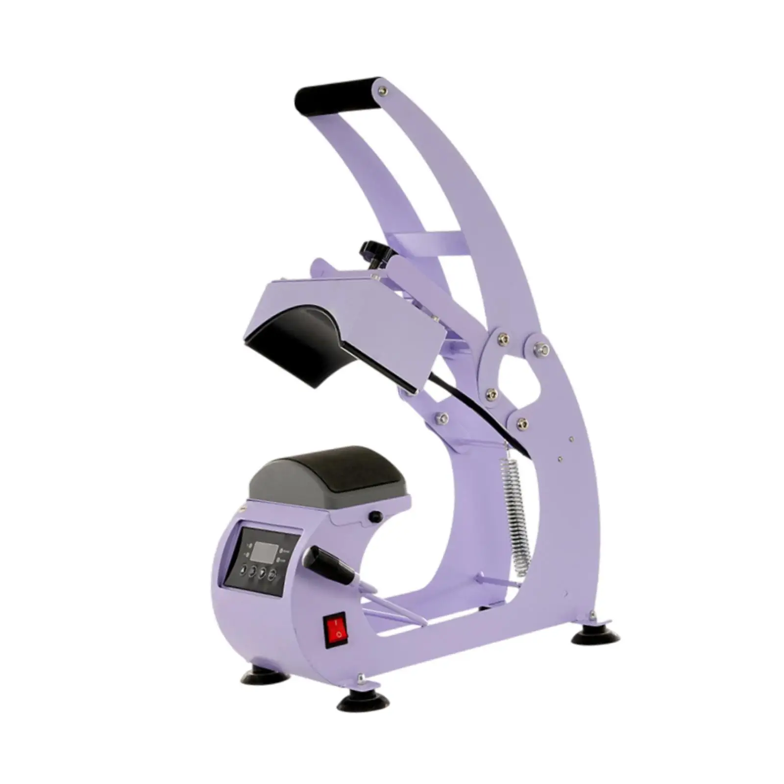 Cap Heat Press Machine Easy to Use 550W Resuable with 2Pcs Interchangeable Platens Professional Digital Display Hat Heat Press