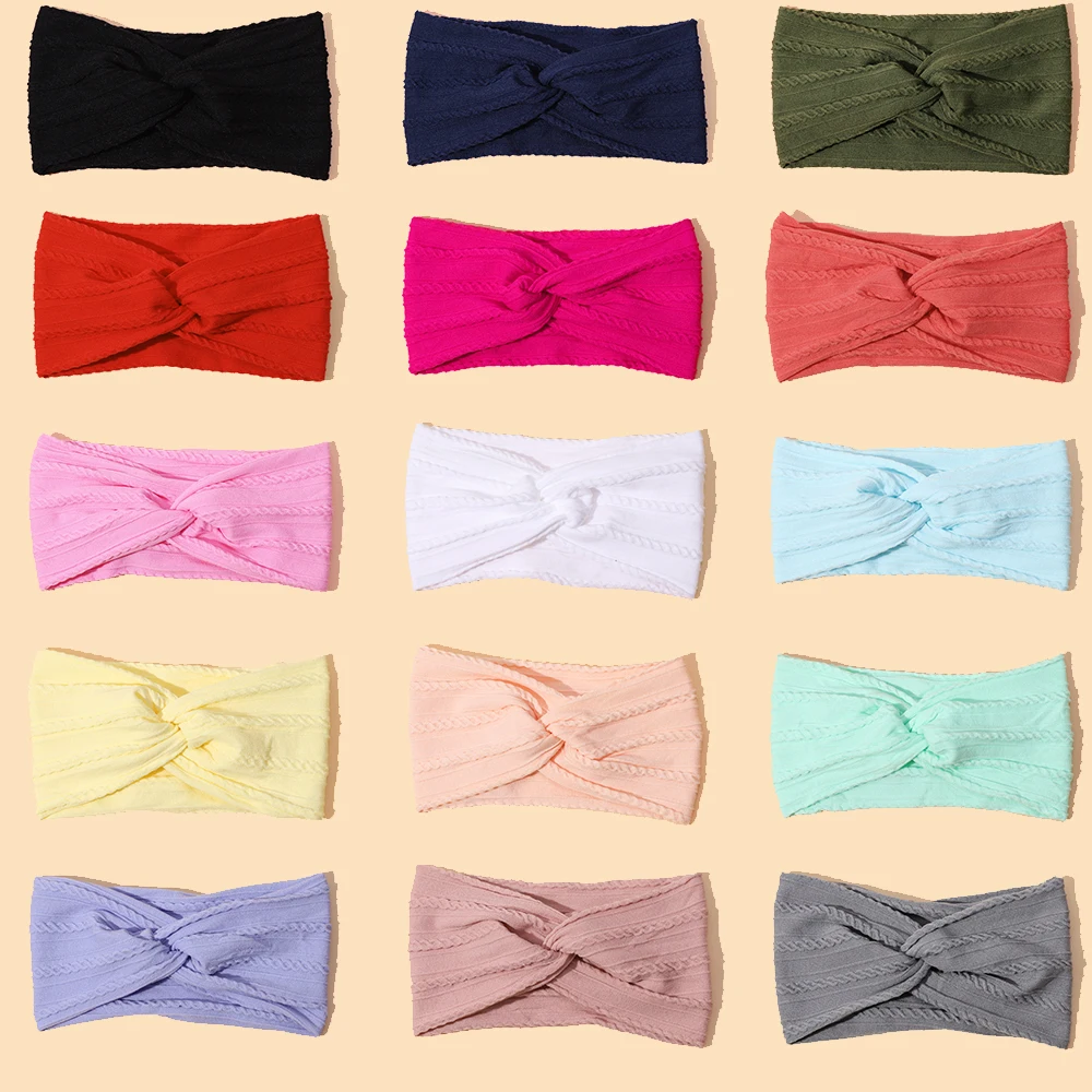 Diadema bebé anudada retorcida elástica – variedad de colores - imagen 5