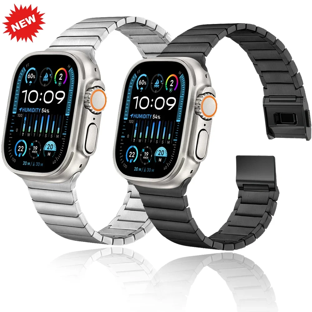 

Titanium Strap for Apple Watch Band 49mm 46mm 45mm 44mm 42mm Magnetic bracelet iWatch Series 10 Ultra 9 8 7 6 5 4 SE Accessories