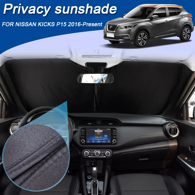 

Автомобильный солнцезащитный козырек на черное окно для NISSAN KICKS P15 2016-настоящее время, анти-УФ-изоляция, защитная крышка, аксессуар для интерьера