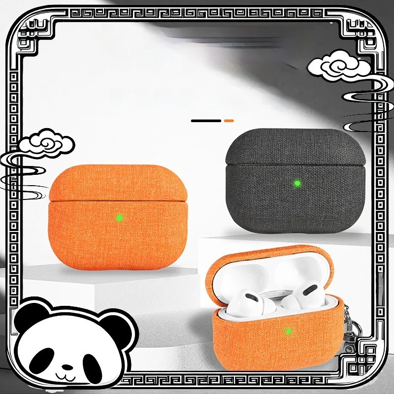 Wireless Earphone Protective Cover Cotton Linen Texture Case For Apple Various Models Airpods Portable Audio Video Accessories