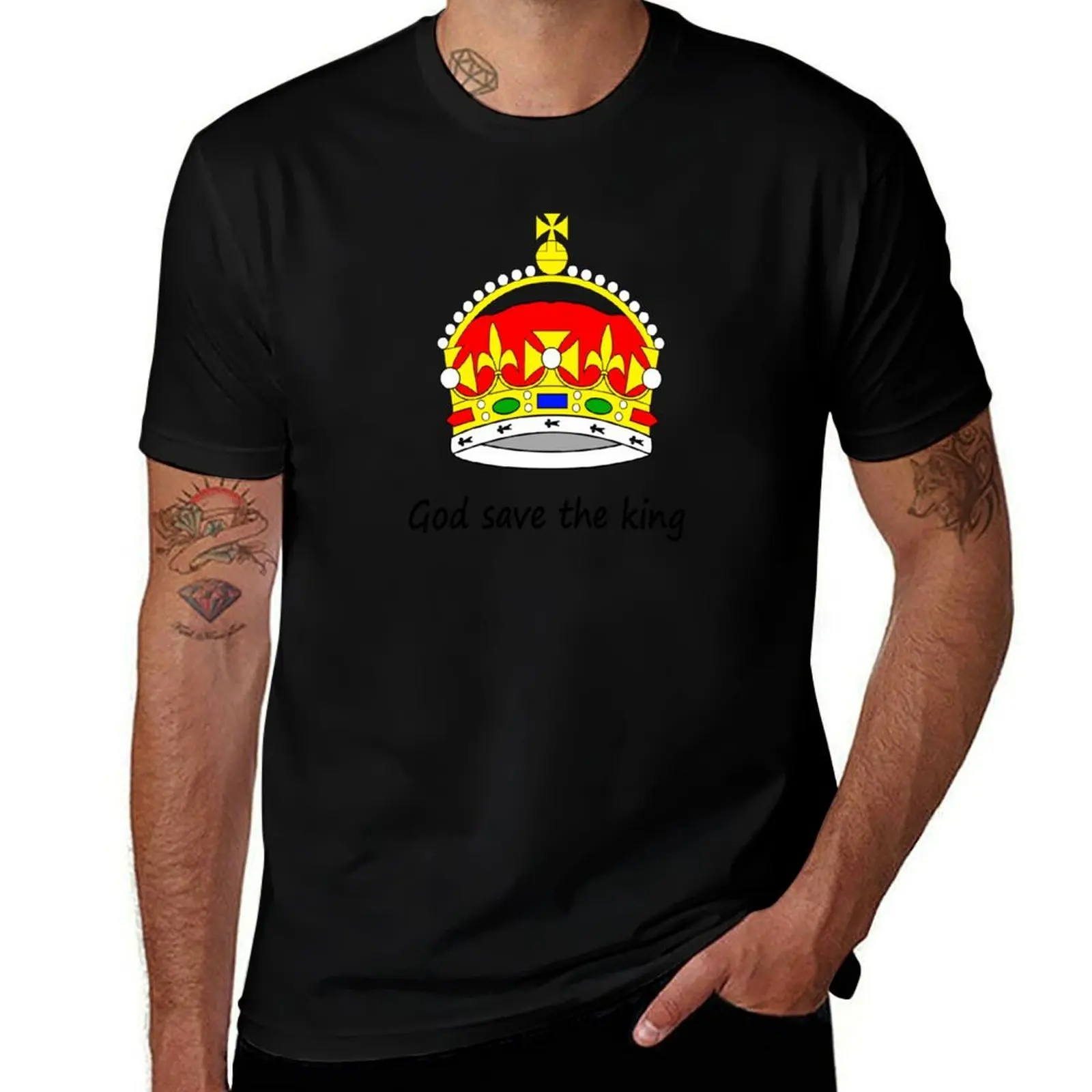 

God save the king Crown Prince of Wales T-Shirt funny shirt cotton shirts graphic tees clothes for men