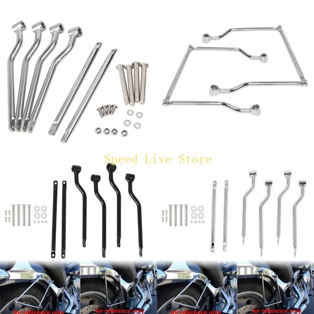 547C Black Iron Bracket Stand Support For Custom Motorcycle Bag And Storage Solution