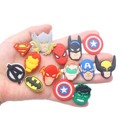 Breloques Avengers pour Décorations de Chaussures, en PVC, Accessoires Adaptés aux Bracelets Everg, Cadeaux de ix