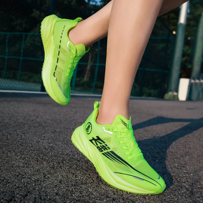 Marathon air cushion sports running shoes men's breathable lightweight women's comfortable sports non-slip running shoes