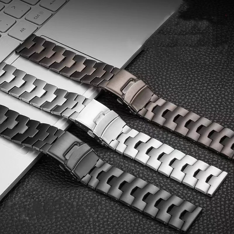 22mm Lug Width Titanium Metal Strap For Ticwatch Pro 3 Ultra GPS/LTE/GTX Silicone Band For Ticwatch GTH 2 Wristband Replacement