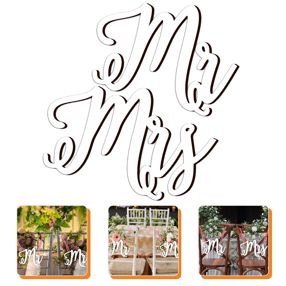 1 مجموعة الزفاف خشبية معلقة علامة الزخرفية كرسي زخرفة تصميم رسالة ريفي لحفل زفاف الديكور الرومانسي