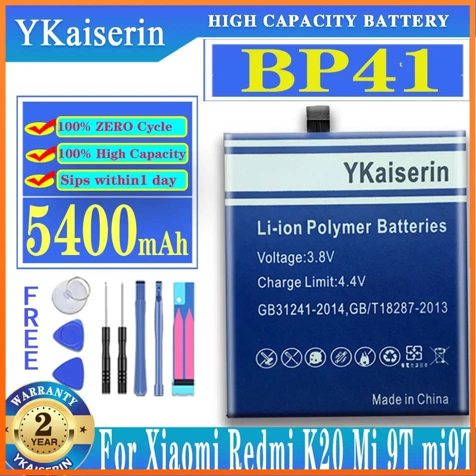 

Аккумулятор ykaisin BP40 BP41 для Xiaomi Redmi K20 K20 Pro K20Pro /Mi 9T T9 Pro T9Pro BP 41 BP 40, батарея с гарантией на отслеживание кода