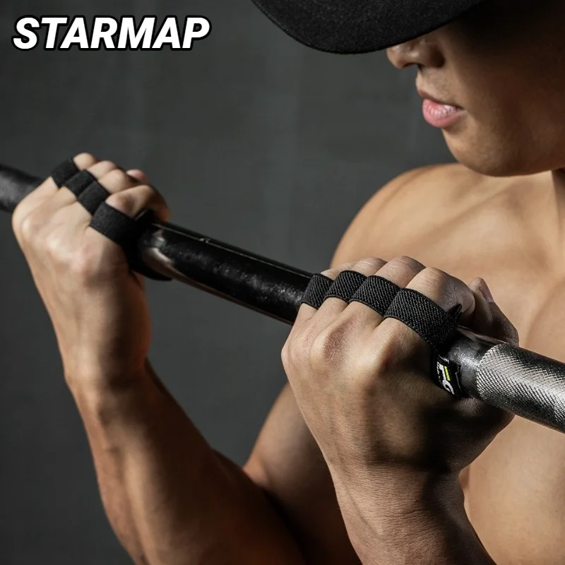 Men's And Women's Fitness Four Fingers Gloves Breathable Anti-slip Shock Absorption Dumbbell Leather Weight Lifting Training Pal