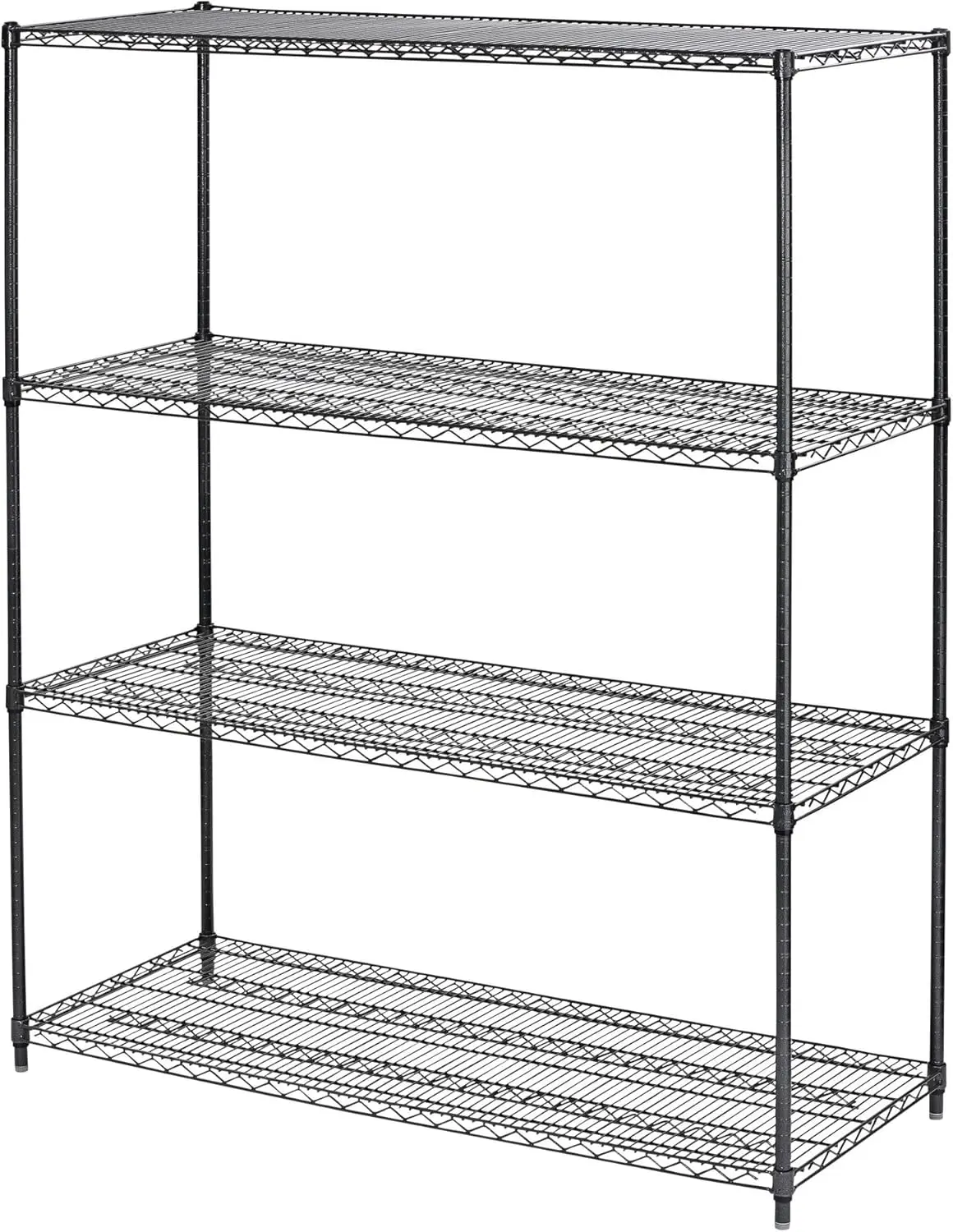 Alesw206024Ba 60 In. X 24 In. X 72 In. 4-Shelf All-Purpose Wire Shelving Starter Kit - Black Anthracite Plus