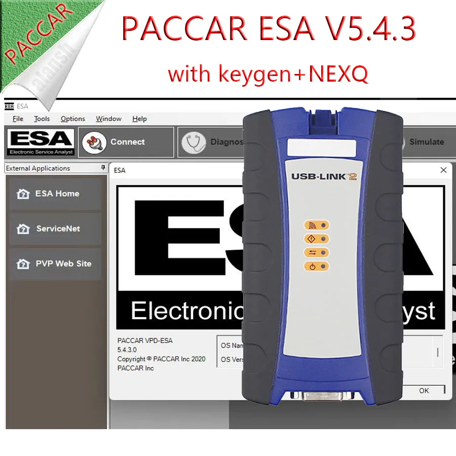 

2021 Paccar ESA 5.4.3 Electronic Service Analyst + Keygen work for NEXIQ