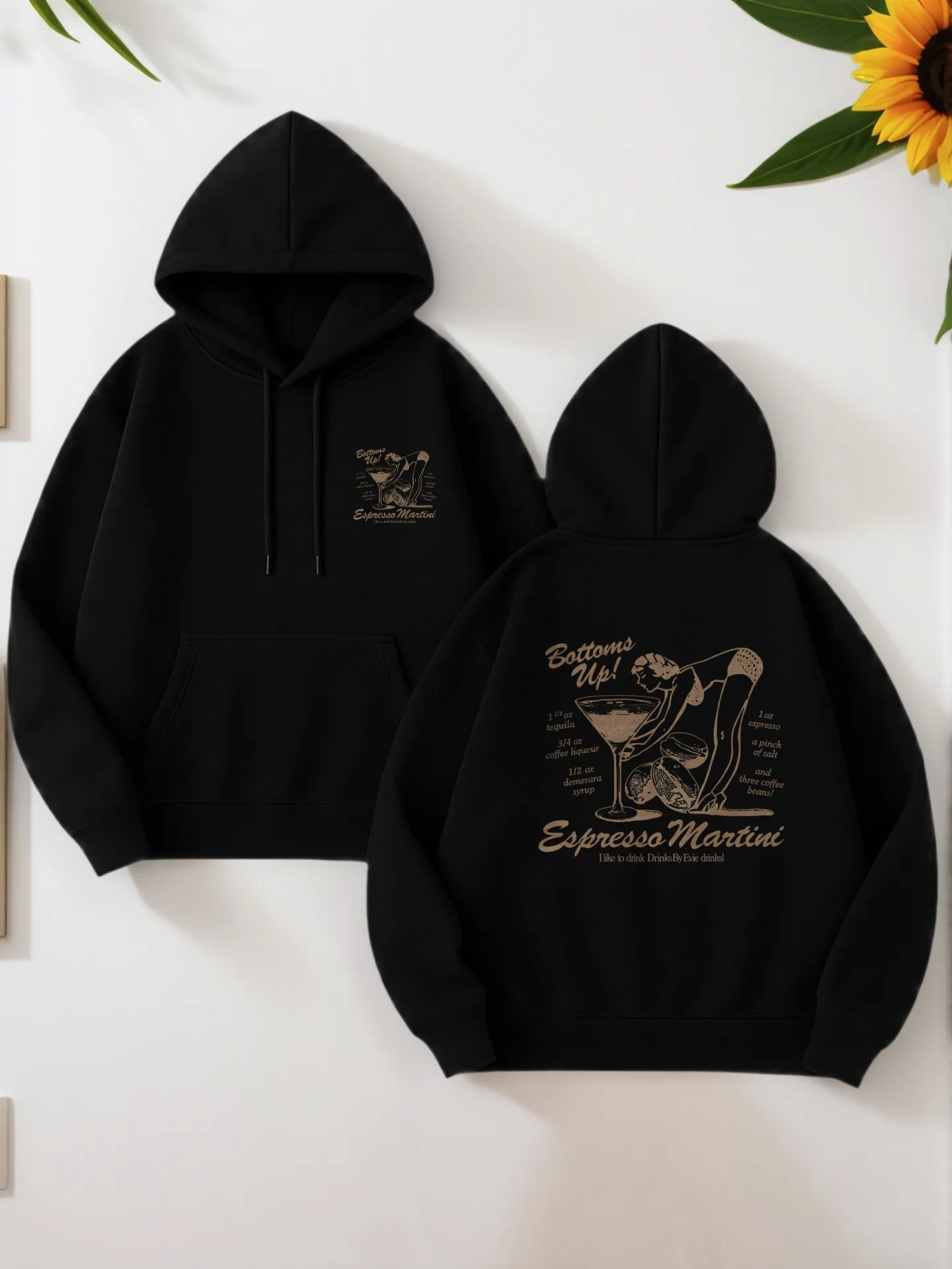 

Men’s Graphic Hoodie, Letter - Print, Casual Style, Fleece Lined, for Men, For Everyday Wear