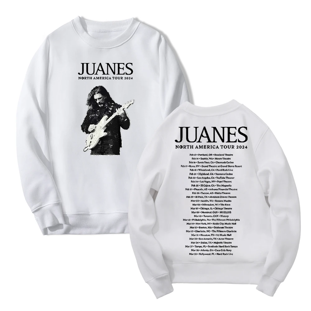 Juanes North America Tour 2024 Merch Unisex Crewneck Long Sleeve Streetwear Women Men Sweatshirt Hip Hop Clothes