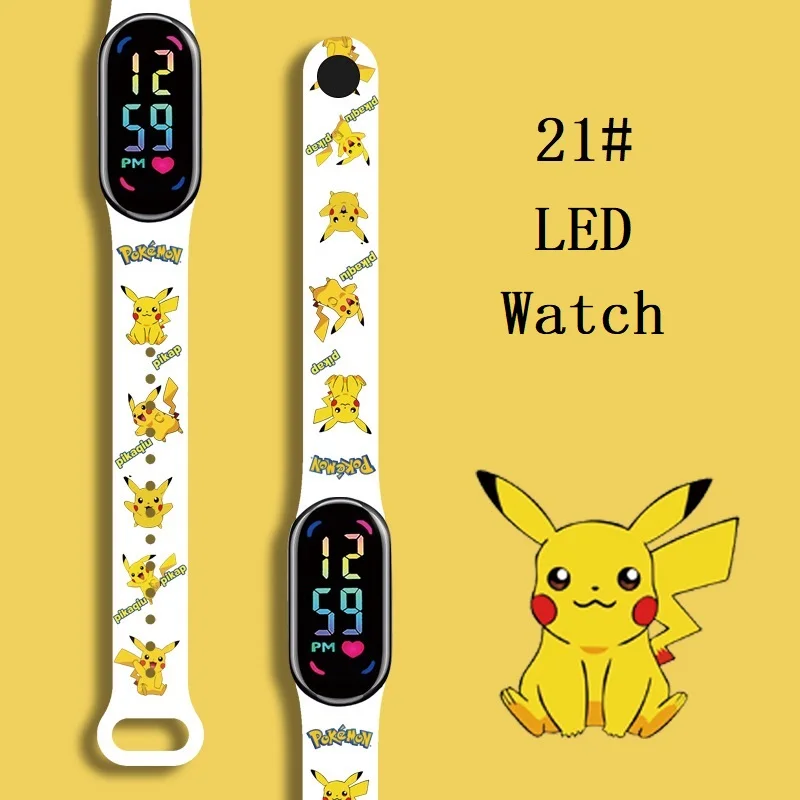 Pikachu Children Watches Girls Waterproof Sport Touch Screen Watch for Women Waterproof Digital Clock Bracelet Gifts