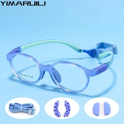 YIMARUILI gafas ultraligeras cómodas para niños, montura Vintage, redondas, flexibles, graduadas ópticas, niñas