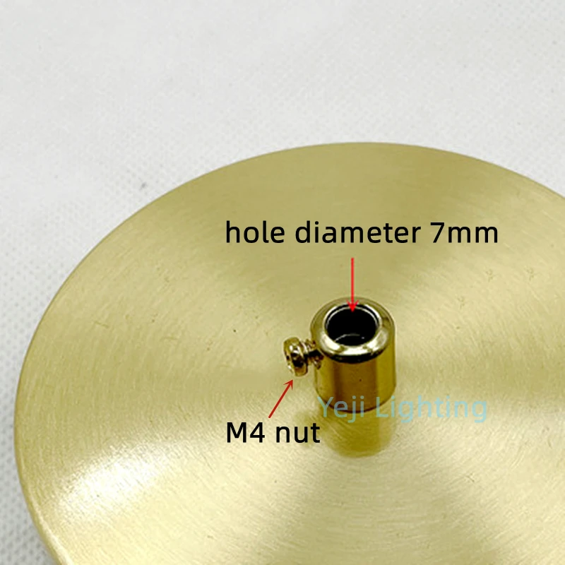 Copper Lamp Base Chandelier Fixing Plate Ceiling Lamp Round Brass Ceiling Plate Golden Thickened Copper Ceiling Rose Cable Grip