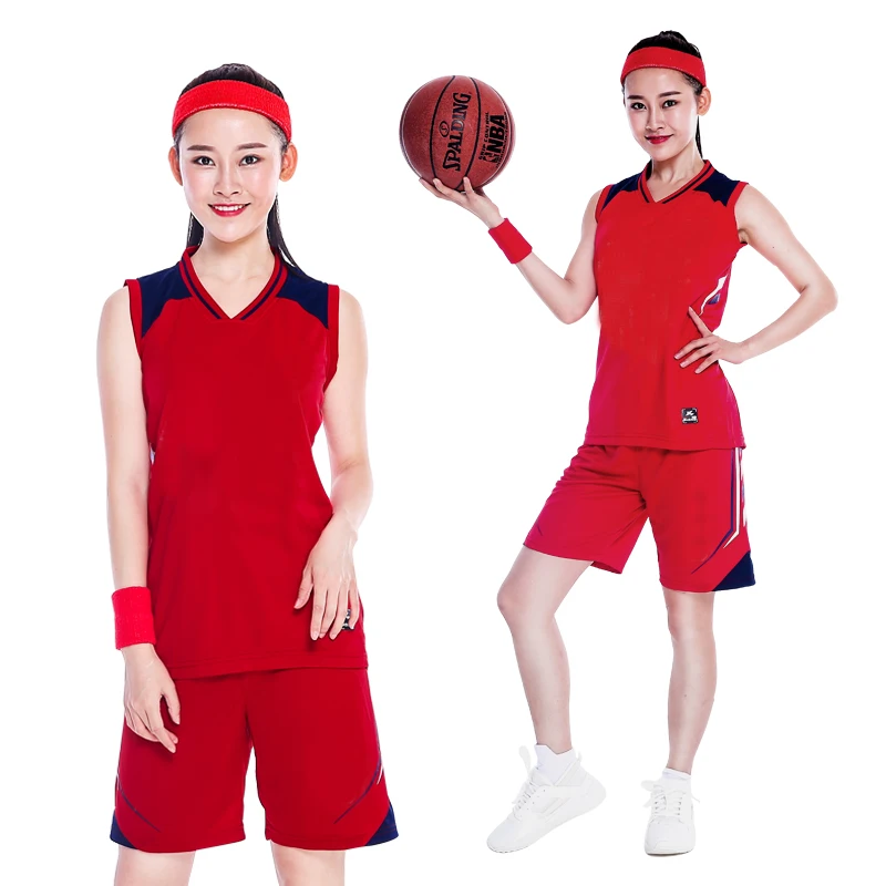 18Colors Set Private Customized LOGO Name Number Women Basketball Jersey & Shorts  uniforms Girl Sportswear Train Suit Dry Fit