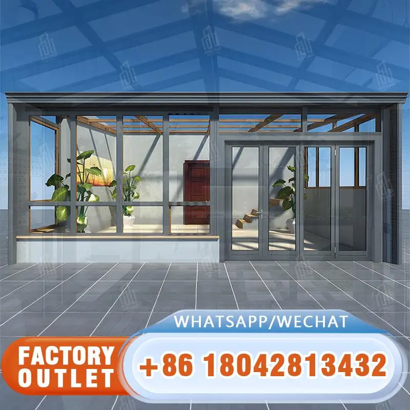 

4 Season Prefabricated Glass Roof Greenhouse Edwardian Design Wholesale Price for Sun Room Winter Garden SunRoom
