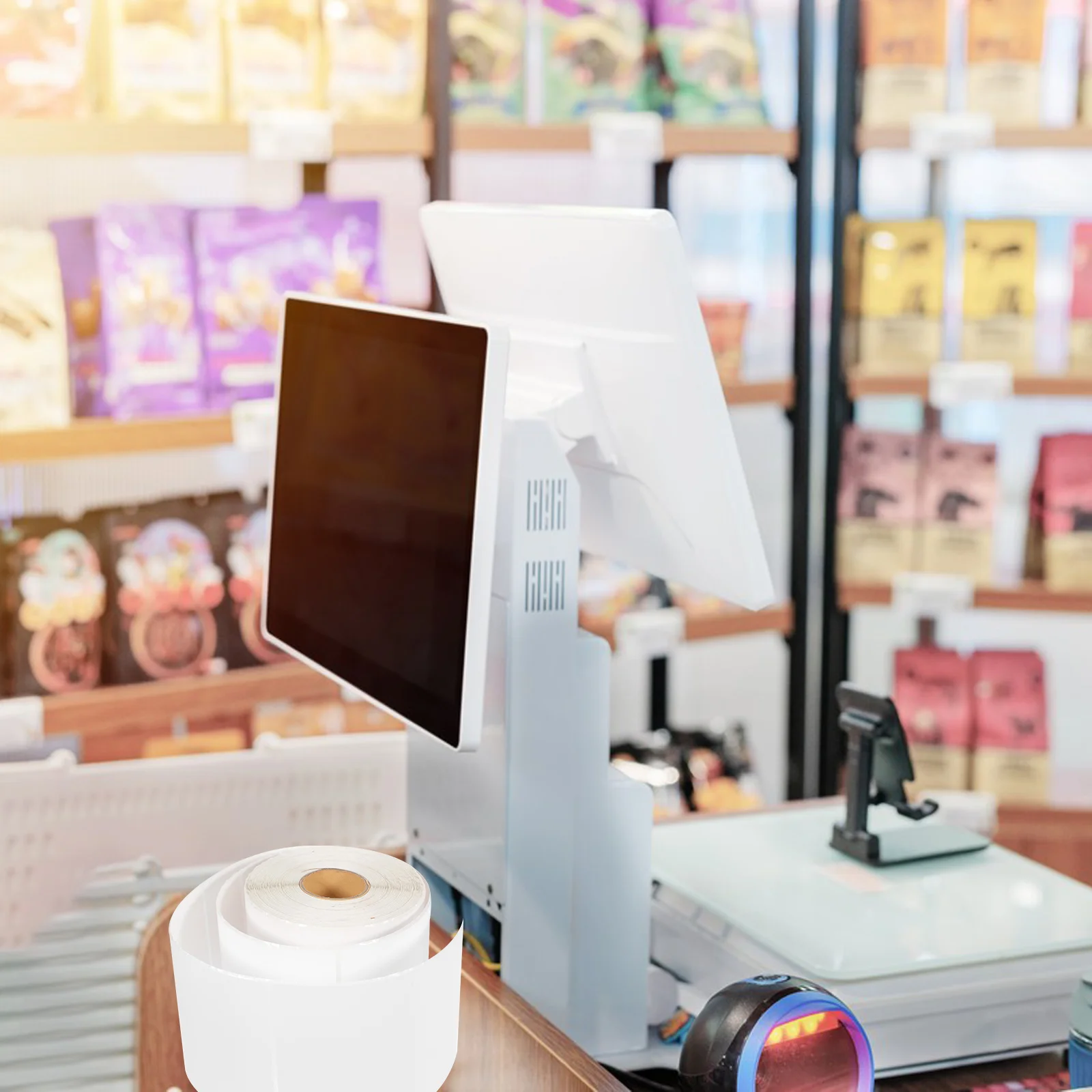 1 لفة ورق لاصق حراري قابل للطباعة للطابعة ملصقات ذاتية اللصق ورقة الأسعار ملصقات الاسم ملصق بريد سريع #5