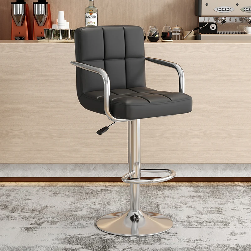 

Accent Oak Bar Chair Leather Tabouret Cuisine Repose Vacuum Shell Coffee Bar Chair Ribbon Taburete De Bar Balcony Furniture